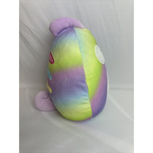 Squishmallows 8” Honeydew the Chameleon Plush Pastel Rainbow Kellytoy 2021 - Picture 2 of 7